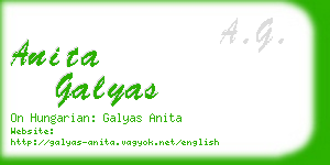 anita galyas business card